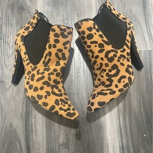 DV by Dolce Vita Leopard Print Ankle Boots